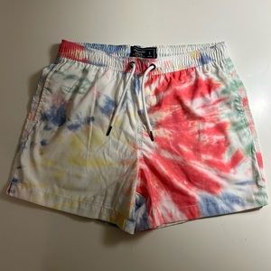Swimming shorts- Abercrombie and Fitch tie dye pattern